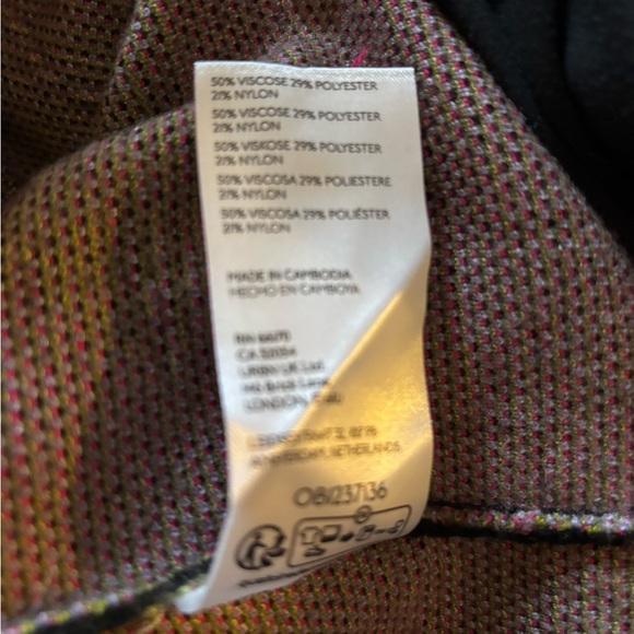 Maeve Anthropologie Carys Black Floral Print Mock Neck Knit Pullover Sweater L - Picture 6 of 8